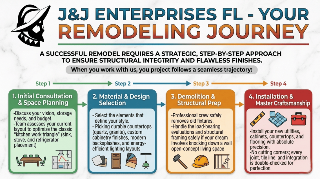 Kitchen renovations services in Orlando and across Florida - J and J enterprises fl